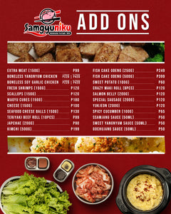 Samgy Menu SamgyunikuBBQ
