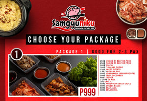 Package 1 (Good for 2-3 Pax)
